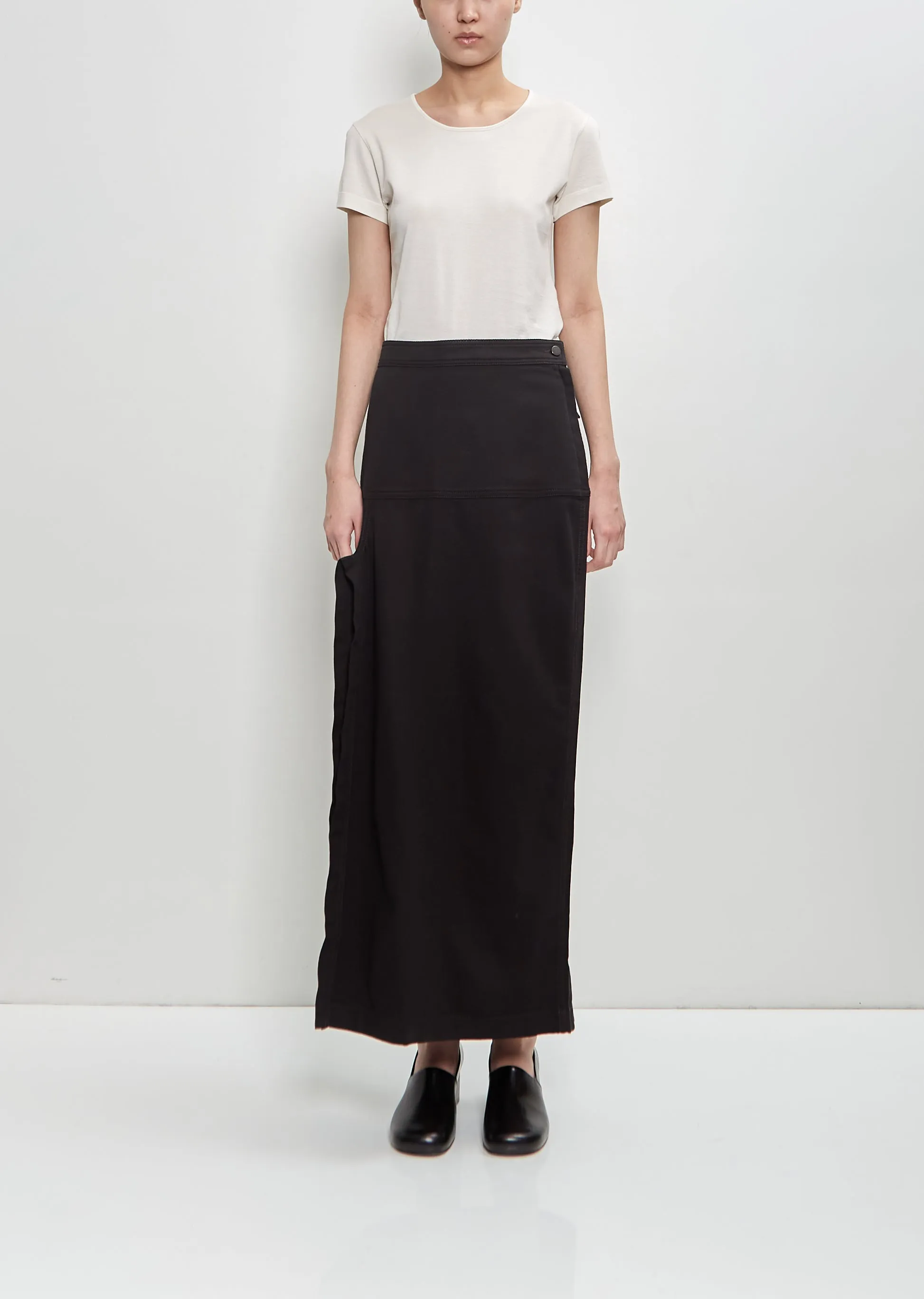 Cotton Denim Slit Skirt sold by La Garconne product image thumbnail 2