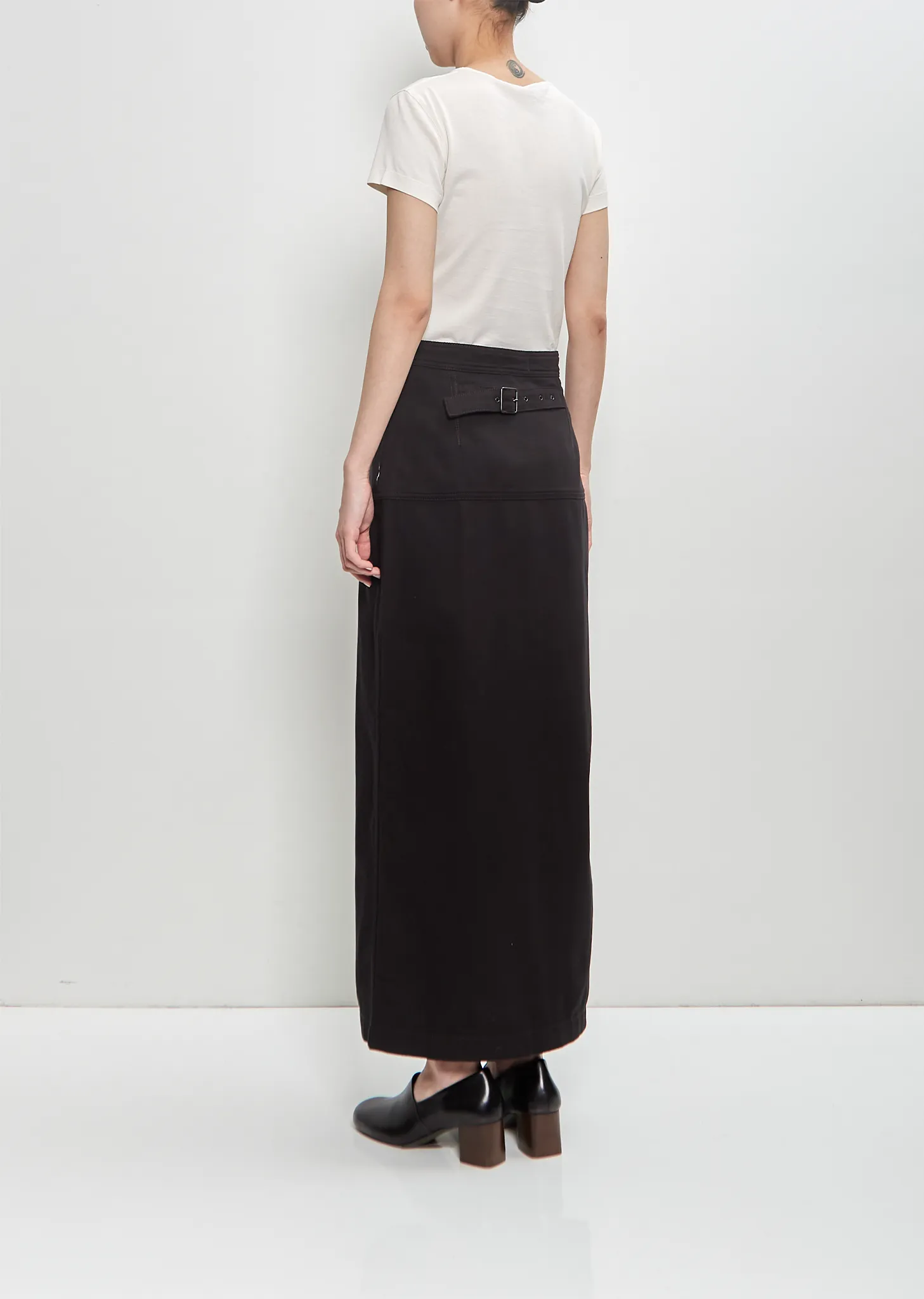 Cotton Denim Slit Skirt sold by La Garconne product image thumbnail 4