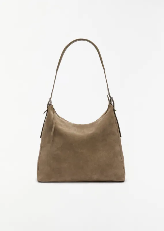 Belted Hobo Bag — Pebble sold by La Garconne