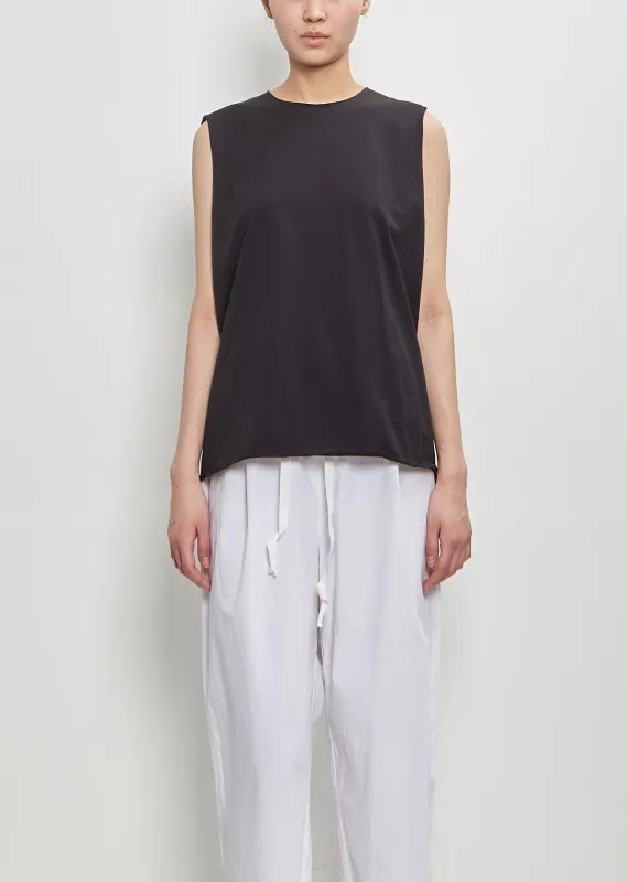 Cotton Jersey One Seam Top 55-OE  — Black sold by La Garconne