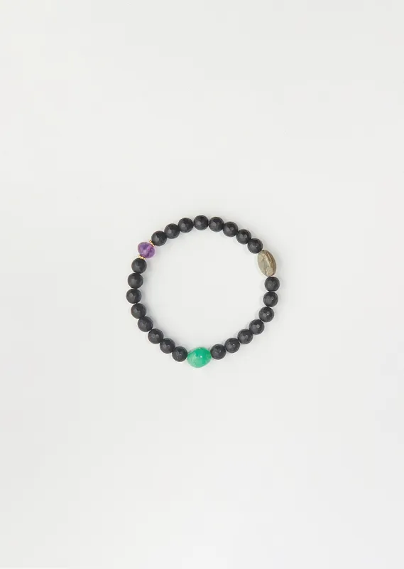 Black Onyx Beaded Bracelet 116 sold by La Garconne