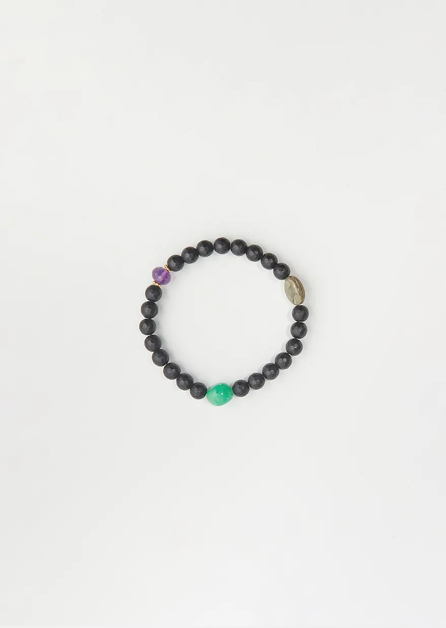 Black Onyx Beaded Bracelet 116 sold by La Garconne