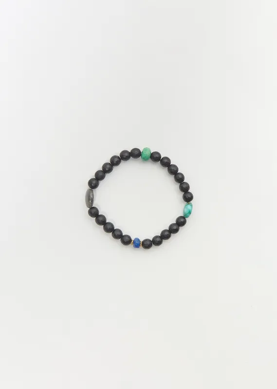Black Onyx Beaded Bracelet 113 sold by La Garconne