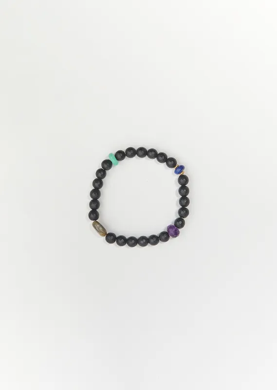 Black Onyx Beaded Bracelet 112 sold by La Garconne