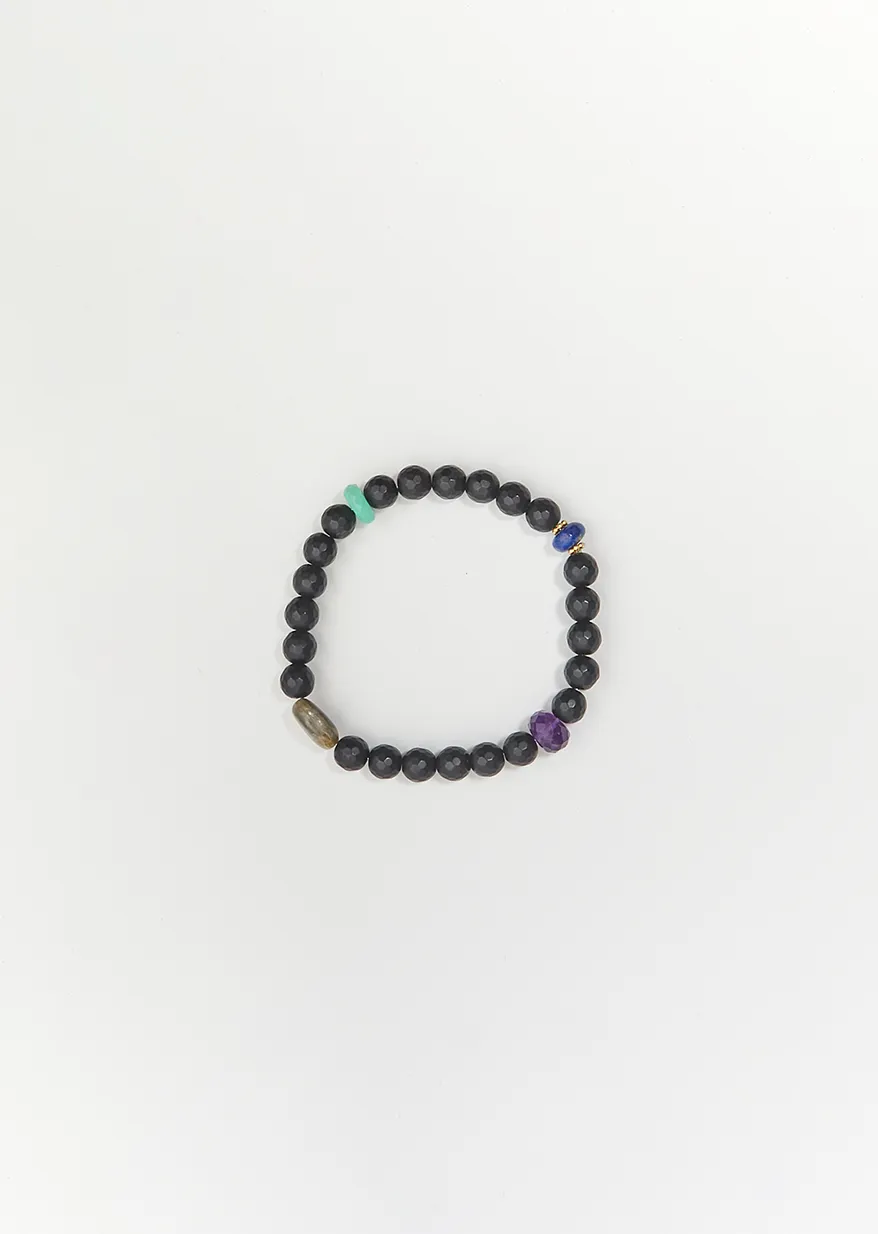 Black Onyx Beaded Bracelet 112 sold by La Garconne