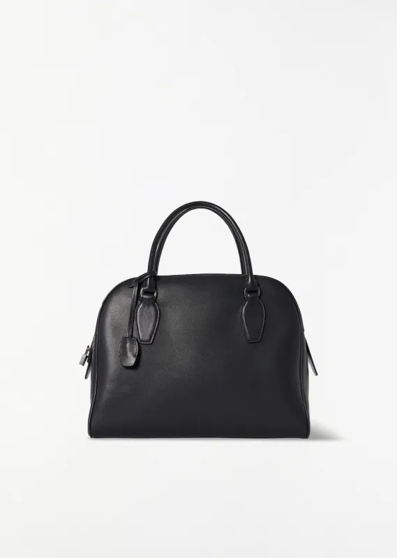 India 12.00 - Saddle Leather — Black ANS sold by La Garconne