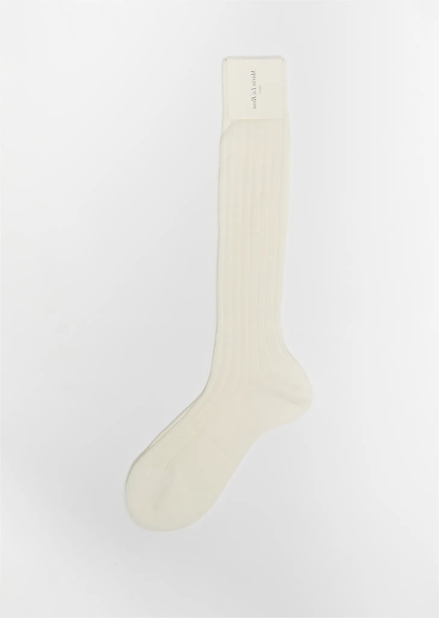 Cotton Bio College Socks — Ecru sold by La Garconne