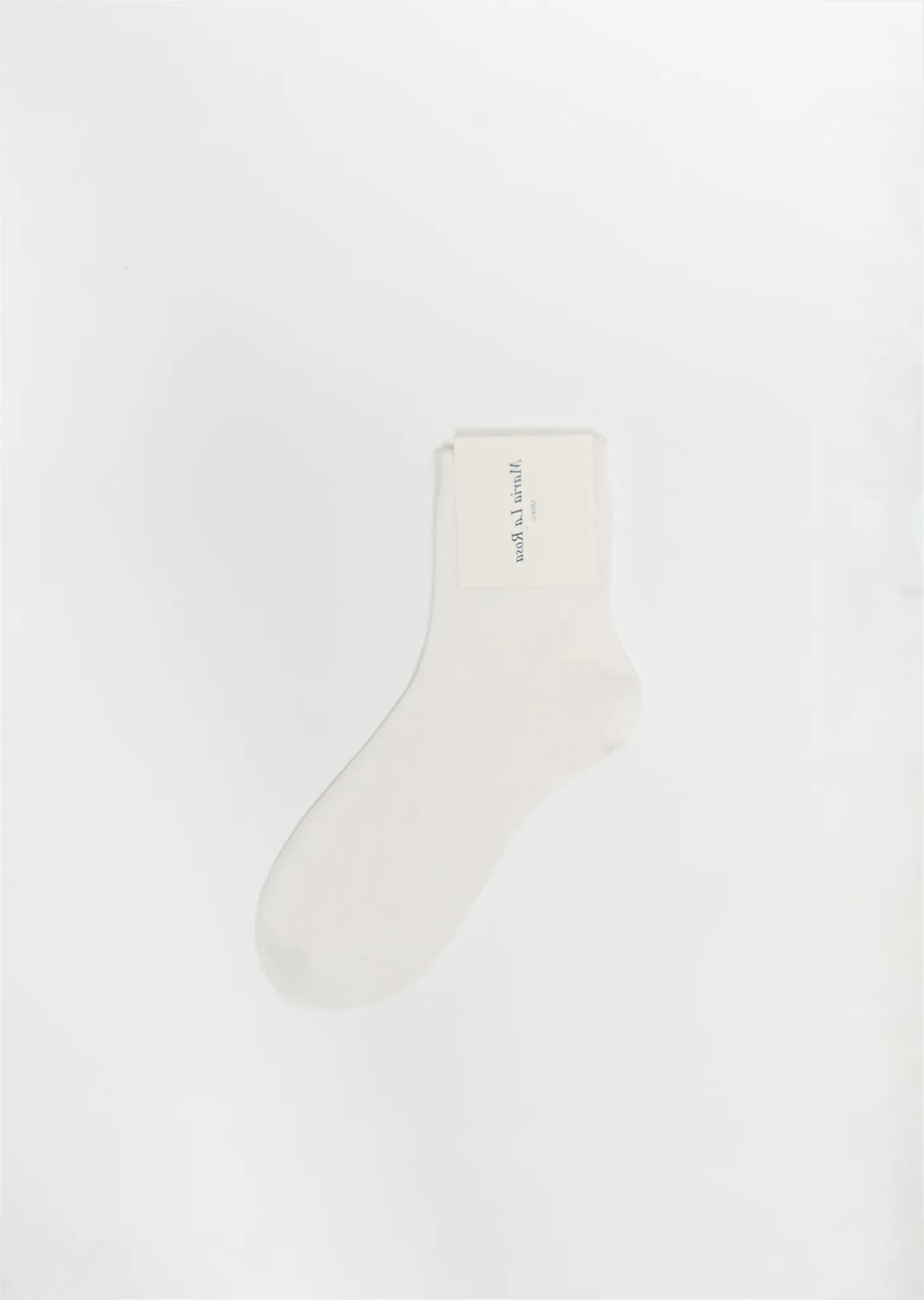 Silk Blend One Ankle Socks — Ecru sold by La Garconne