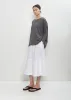 Stretch Linen Cotton Ata Tee — Grey sold by La Garconne