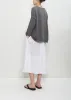 Stretch Linen Cotton Ata Tee — Grey sold by La Garconne