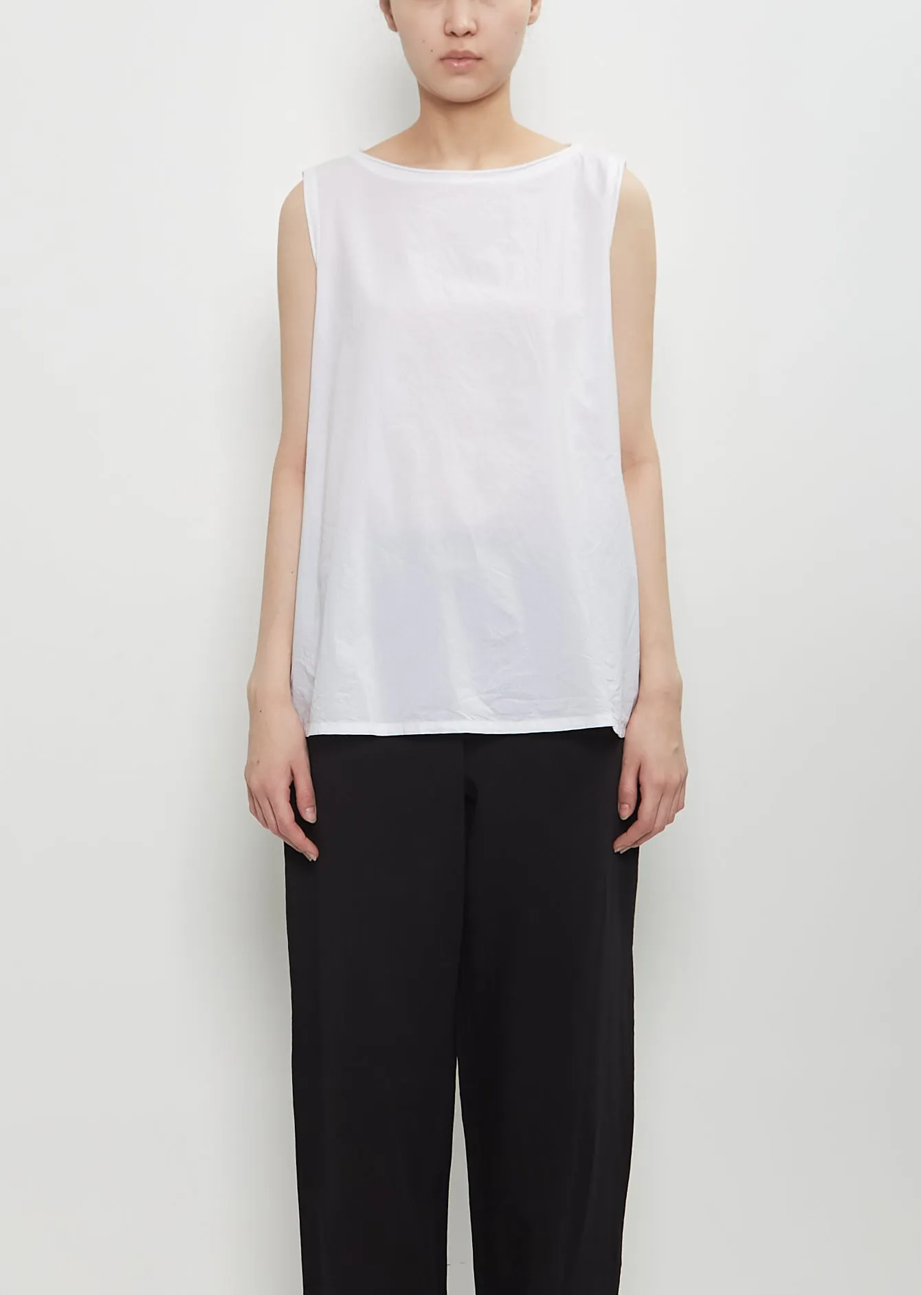 Cotton Gioia Tank — White sold by La Garconne