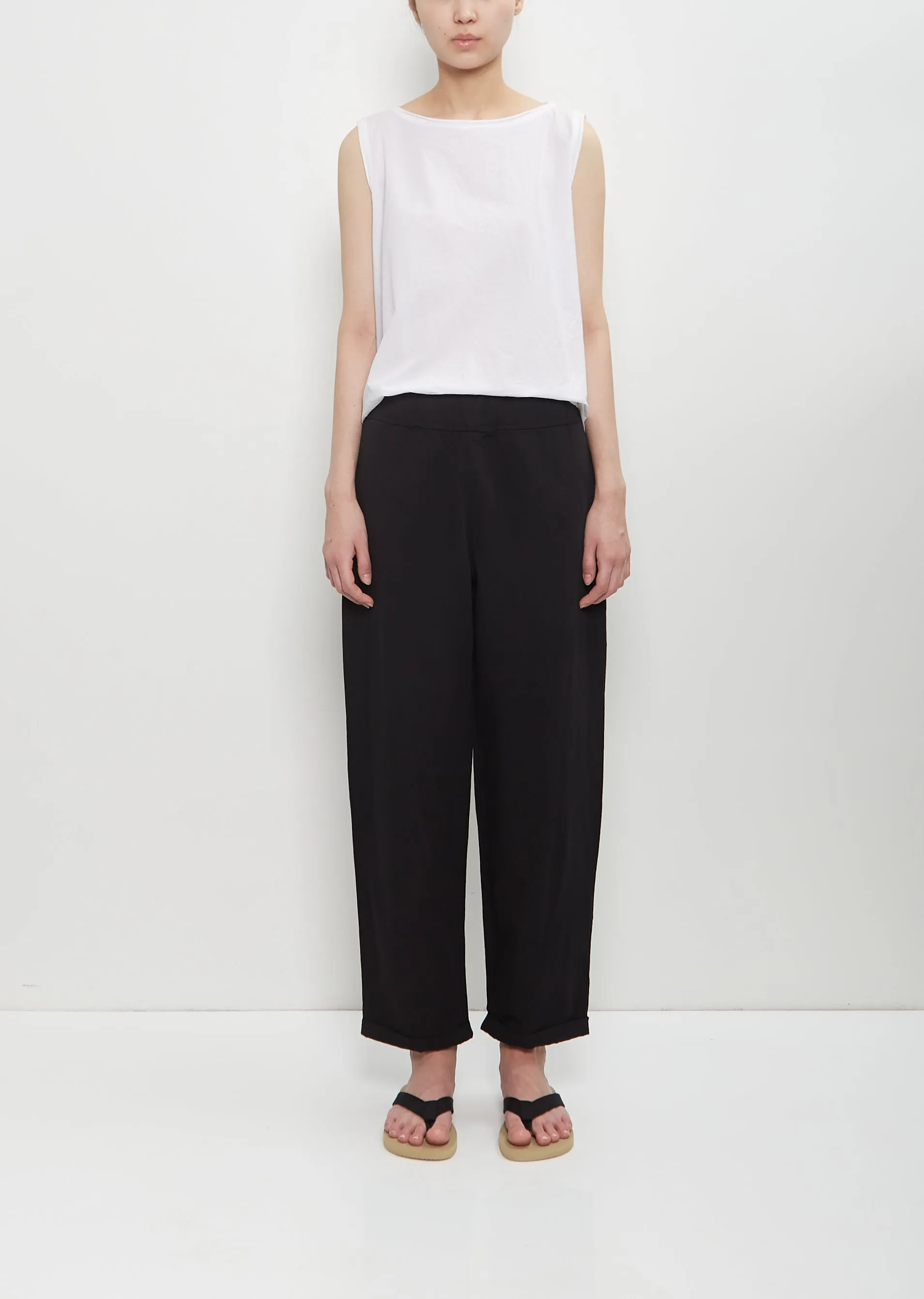 Cotton Linen Vela Pant — Black sold by La Garconne