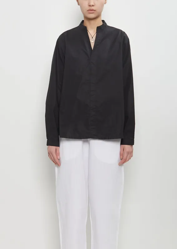 Cotton Dante Shirt — Black sold by La Garconne