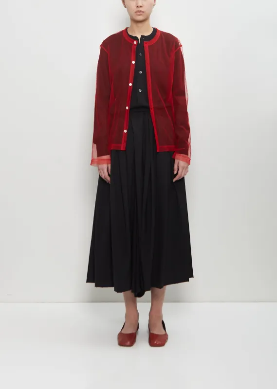 Wool Pleated Wide Trouser made by La Garconne