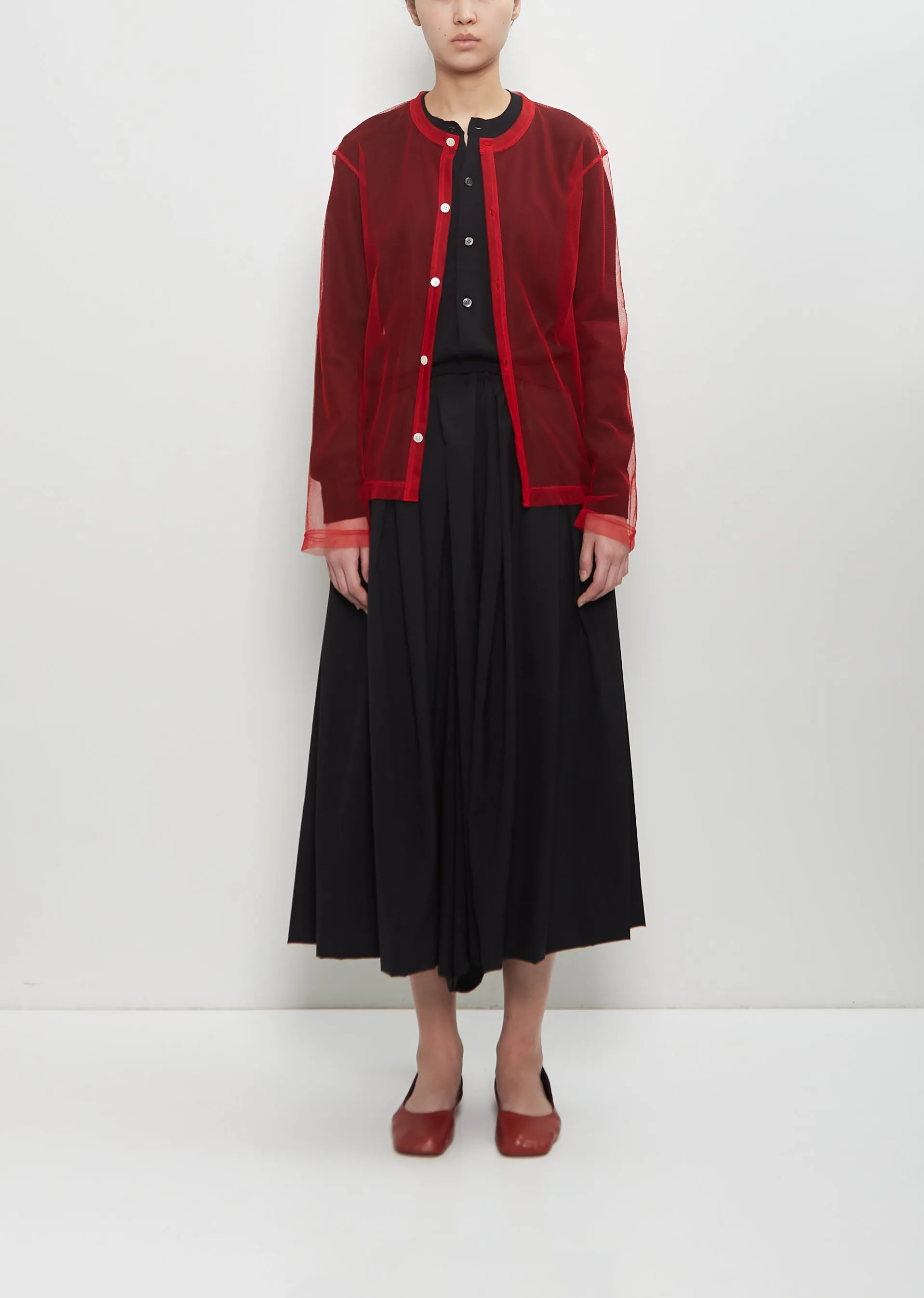 Wool Pleated Wide Trouser sold by La Garconne