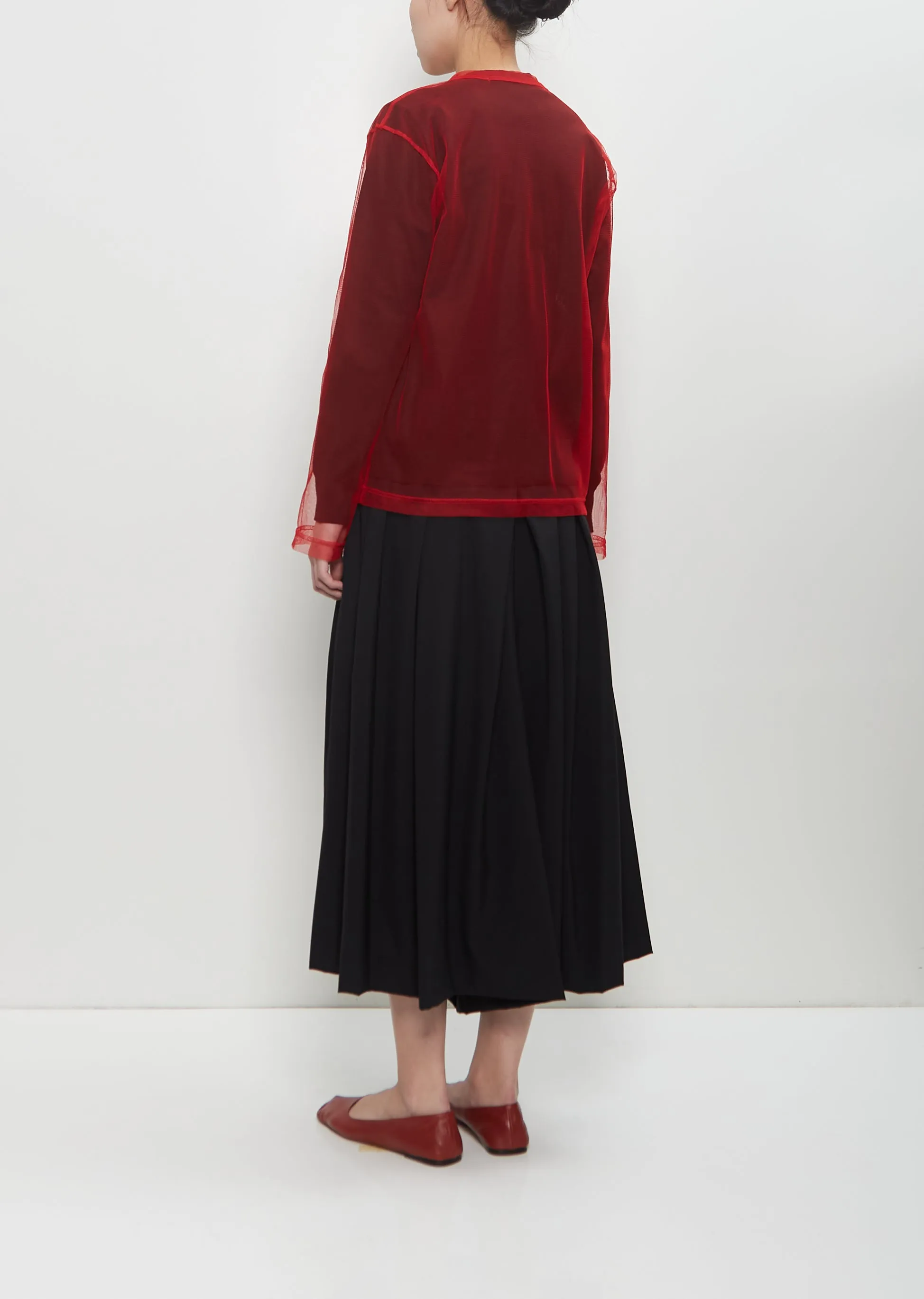 Mesh Wool Layered Cardigan sold by La Garconne product image thumbnail 3