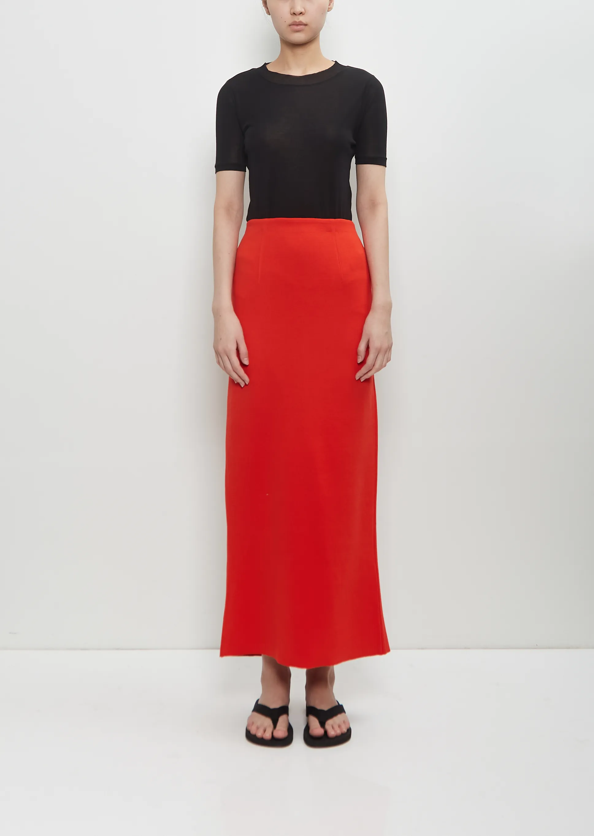 Cotton Silk Strech Double Face Knit Skirt sold by La Garconne