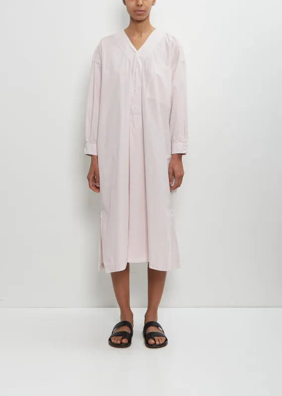 Cotton Pleated Sleeping Shirt Dress sold by La Garconne