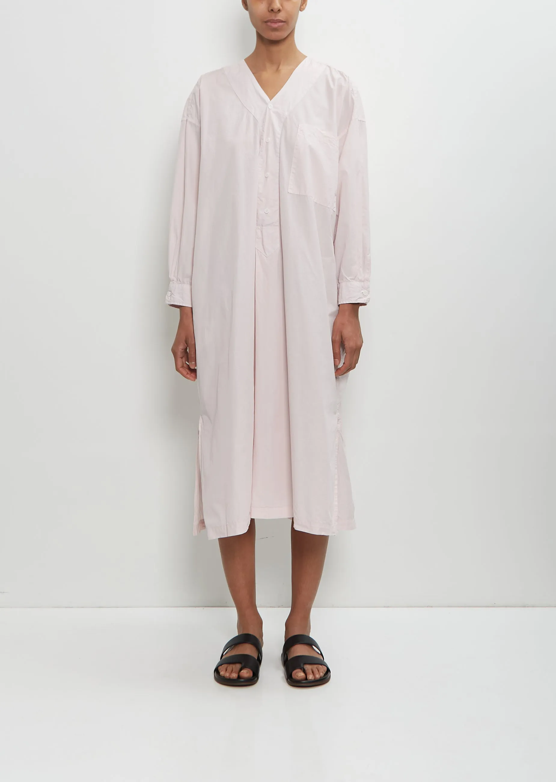 Cotton Pleated Sleeping Shirt Dress sold by La Garconne