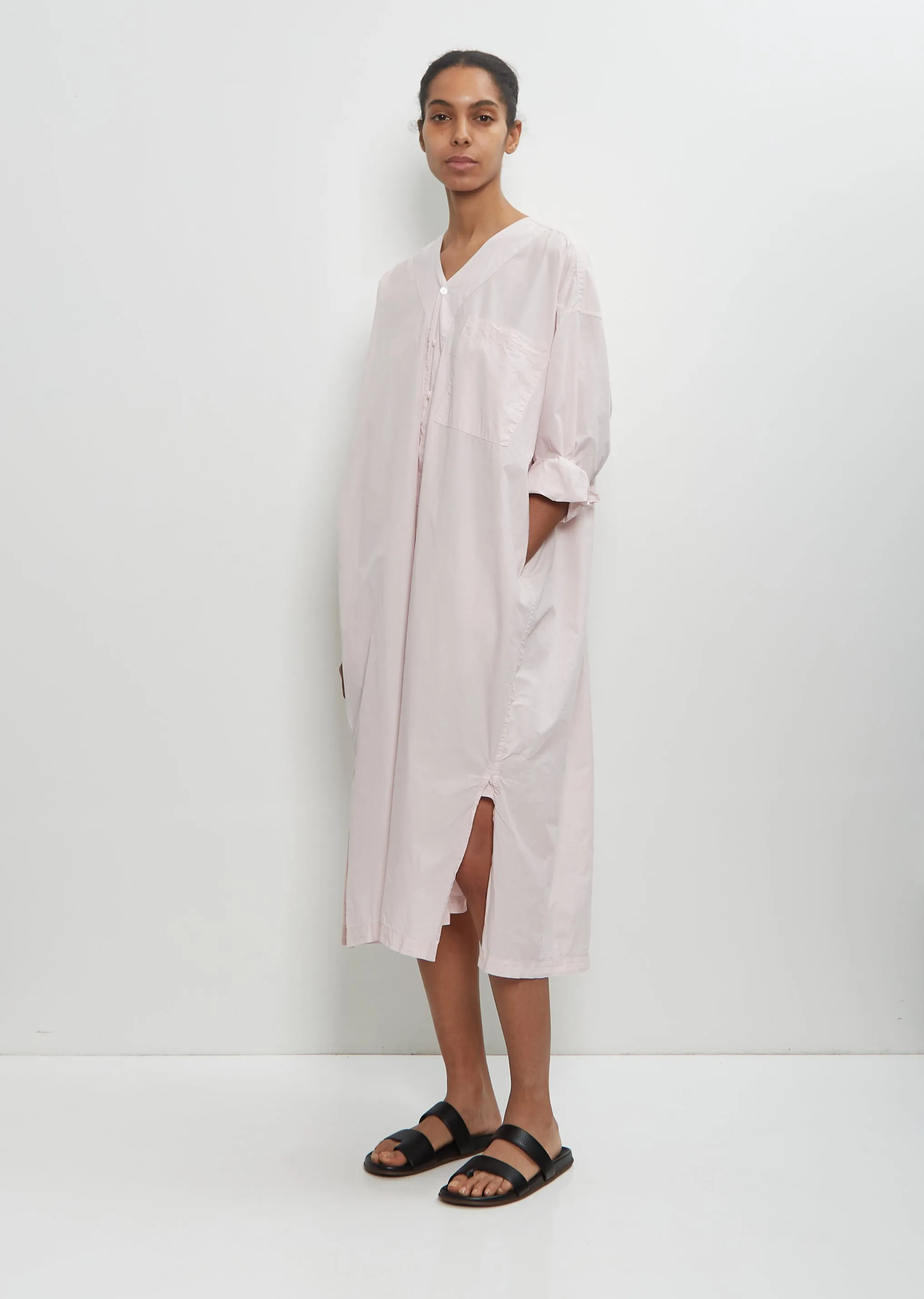 Cotton Pleated Sleeping Shirt Dress sold by La Garconne product image thumbnail 4