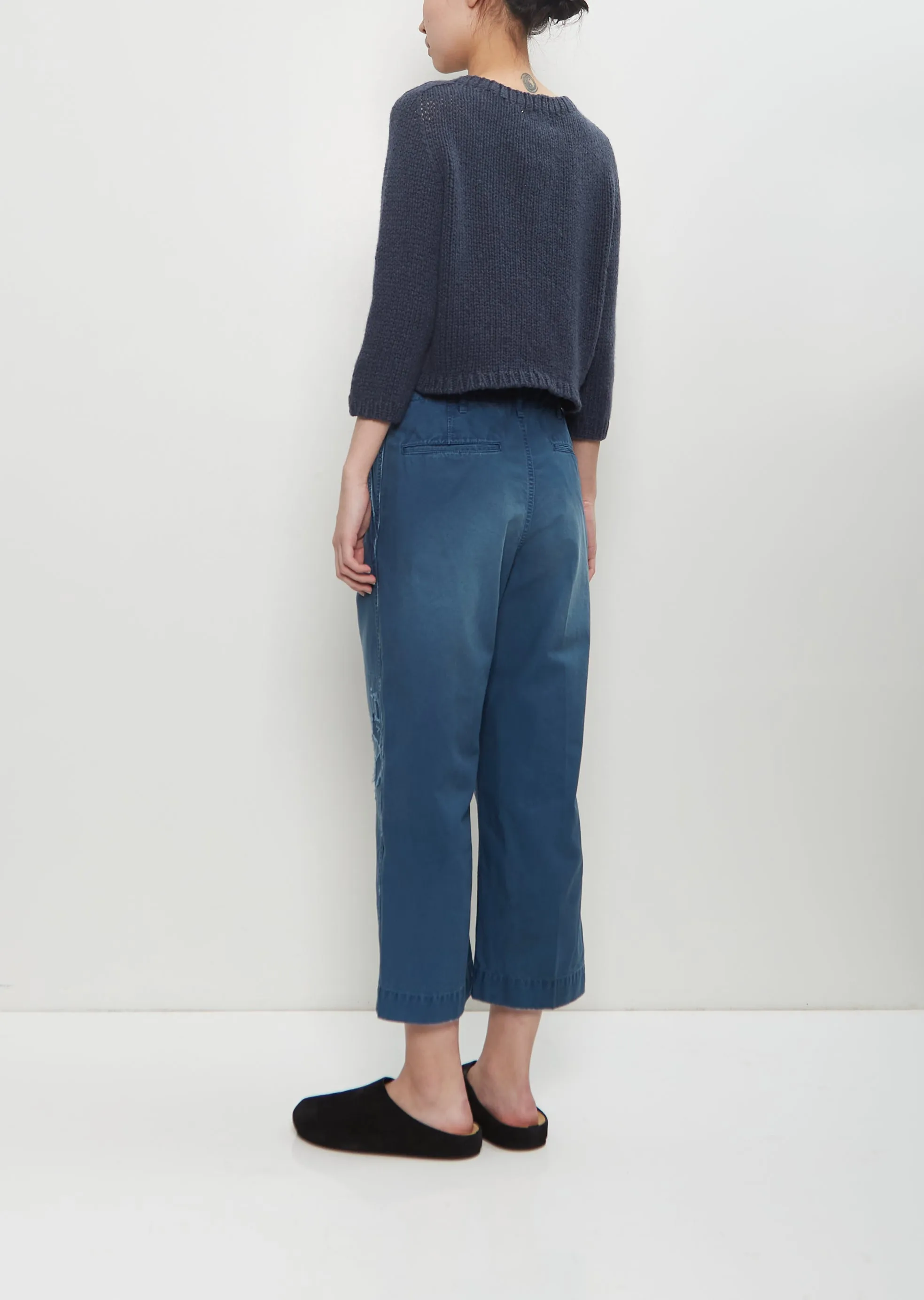 Cotton Long Staple Chino Pants — Light Indigo sold by La Garconne product image thumbnail 3