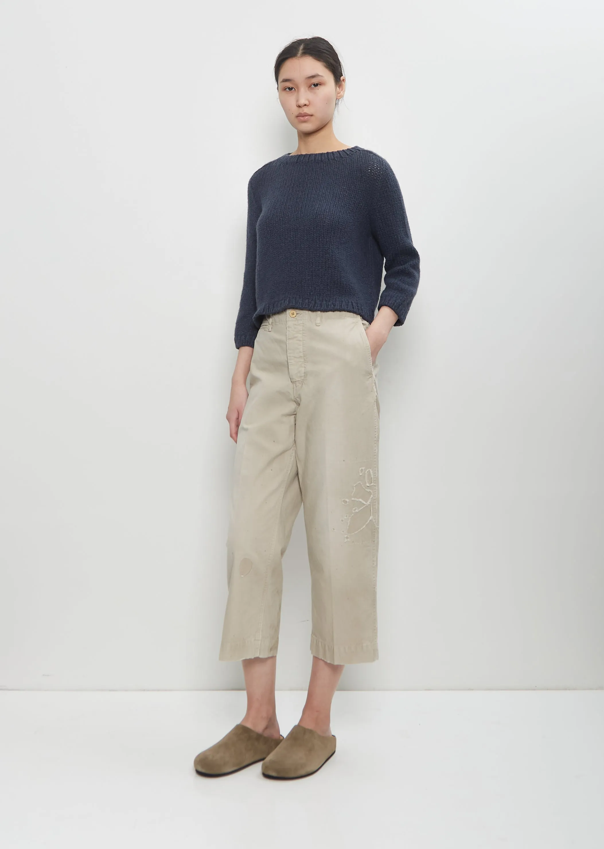 Cotton Long Staple Chino Pants — Beige sold by La Garconne product image thumbnail 4