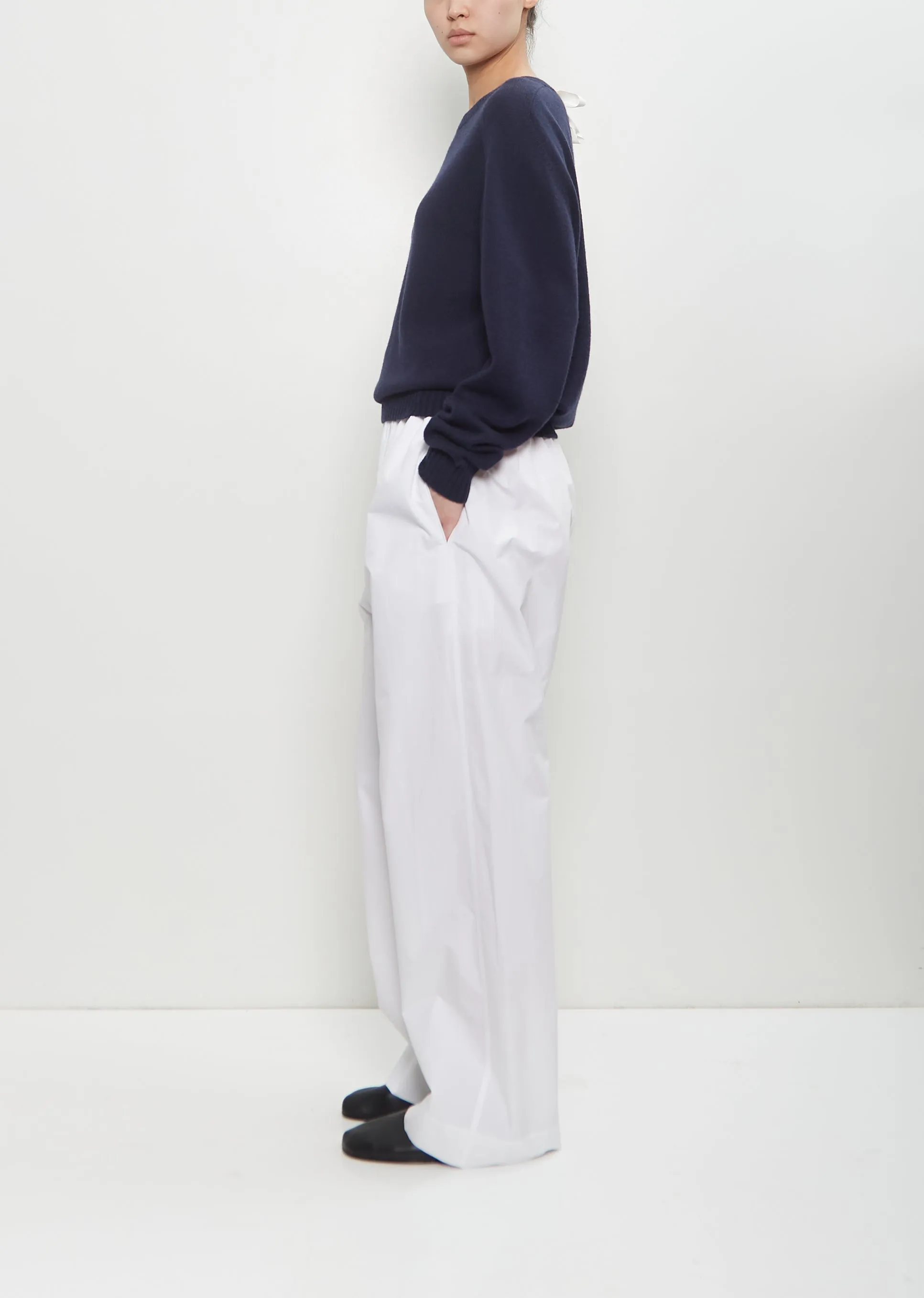Cotton Poplin Elastic Waist Trouser sold by La Garconne product image thumbnail 2