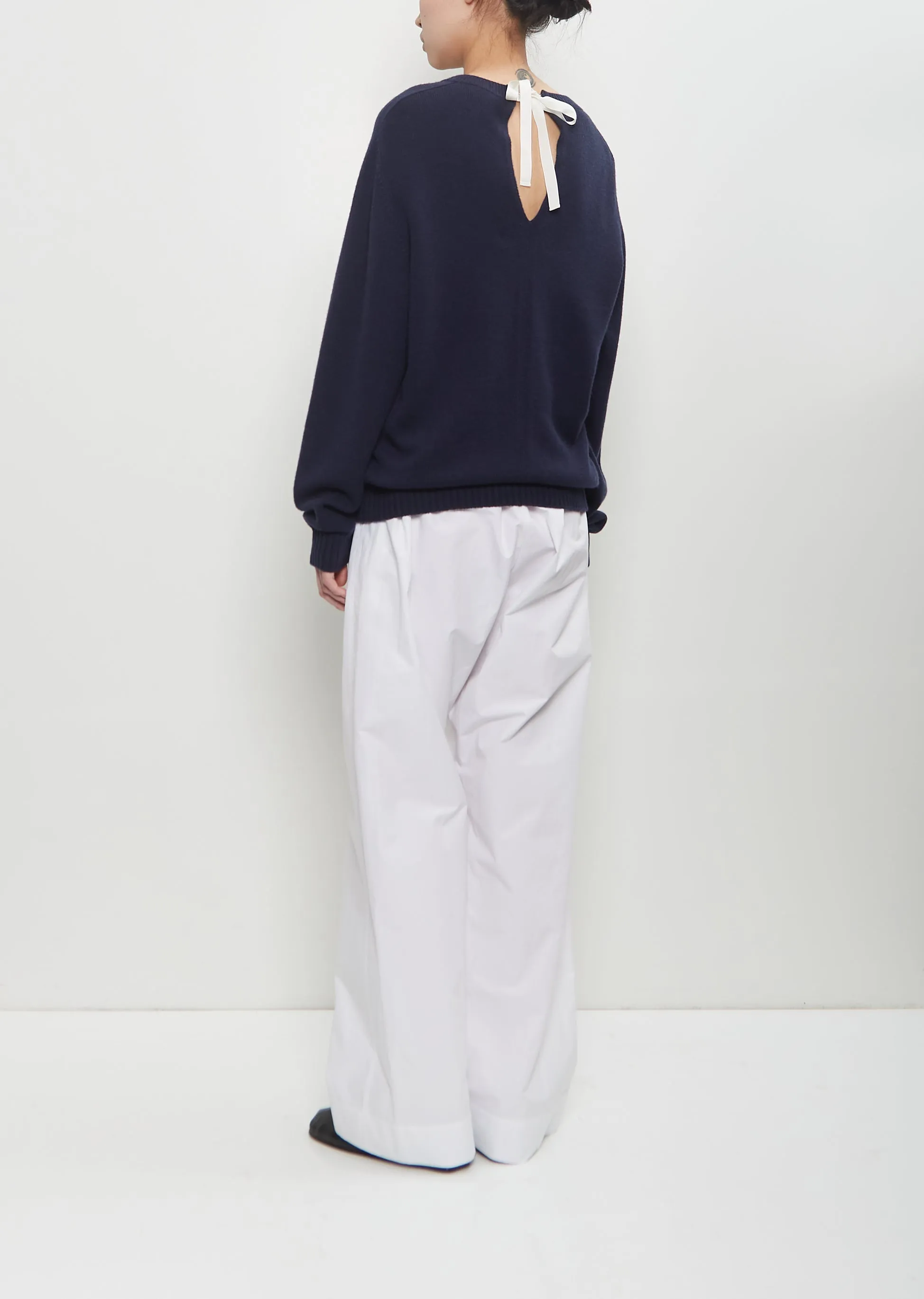 Cashmere Bow Collar Pullover sold by La Garconne product image thumbnail 3