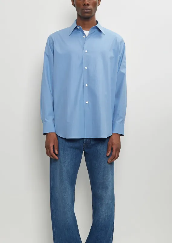 Washed Finx Twill Shirt — Blue sold by La Garconne