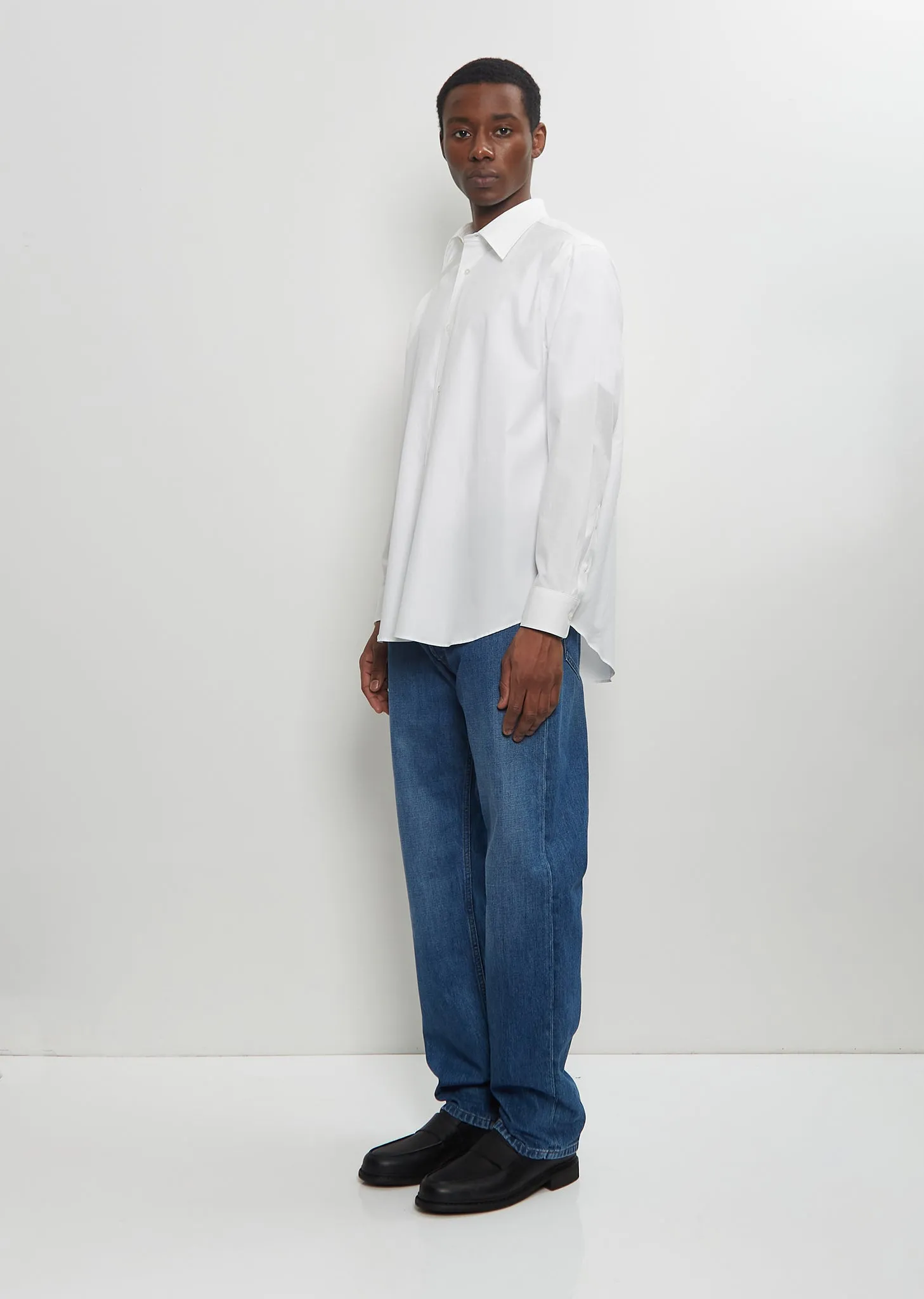 Washed Finx Twill Shirt — White sold by La Garconne product image thumbnail 4