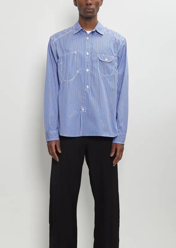 Contrast Stitch Button Up Shirt sold by La Garconne