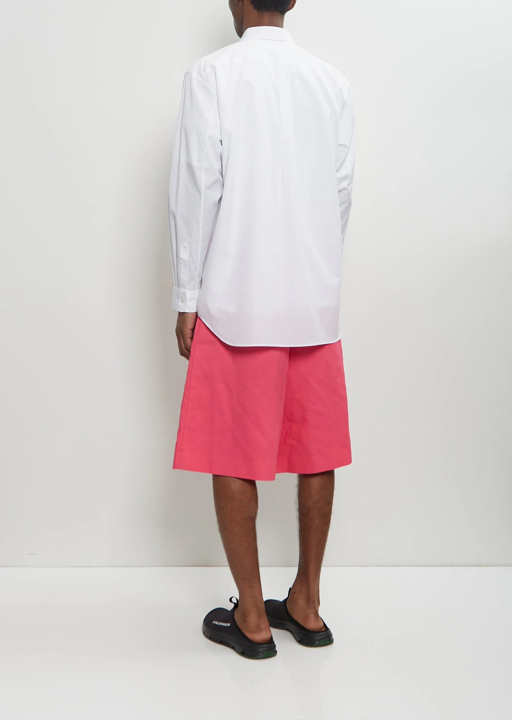 Cotton Paneled Button Up Shirt sold by La Garconne product image thumbnail 3