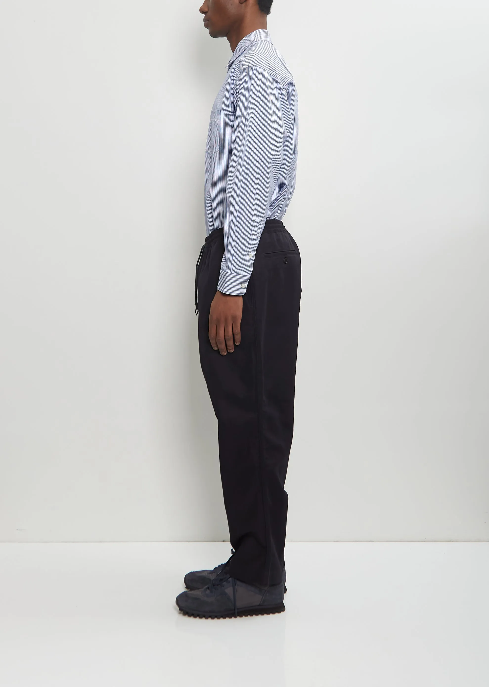 Cotton Linen Pull On Trousers — Navy sold by La Garconne product image thumbnail 2