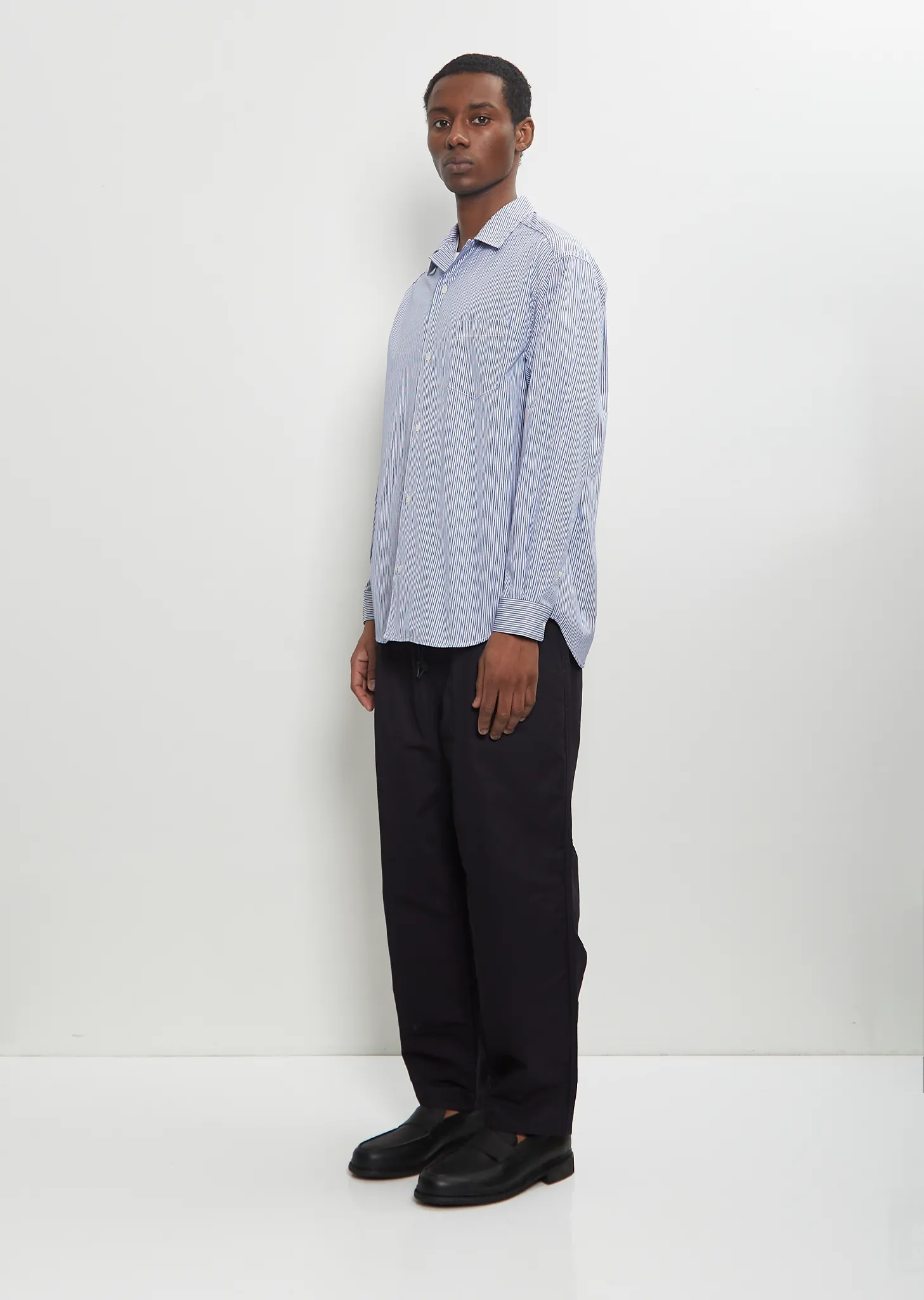 Cotton Linen Pull On Trousers — Navy sold by La Garconne product image thumbnail 4
