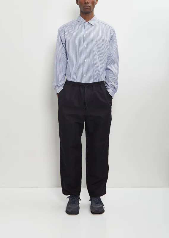 Cotton Linen Pull On Trousers — Navy sold by La Garconne