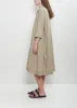 Tissue Cotton Vareuse Dress — Stone sold by La Garconne