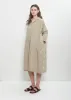 Tissue Cotton Vareuse Dress — Stone sold by La Garconne