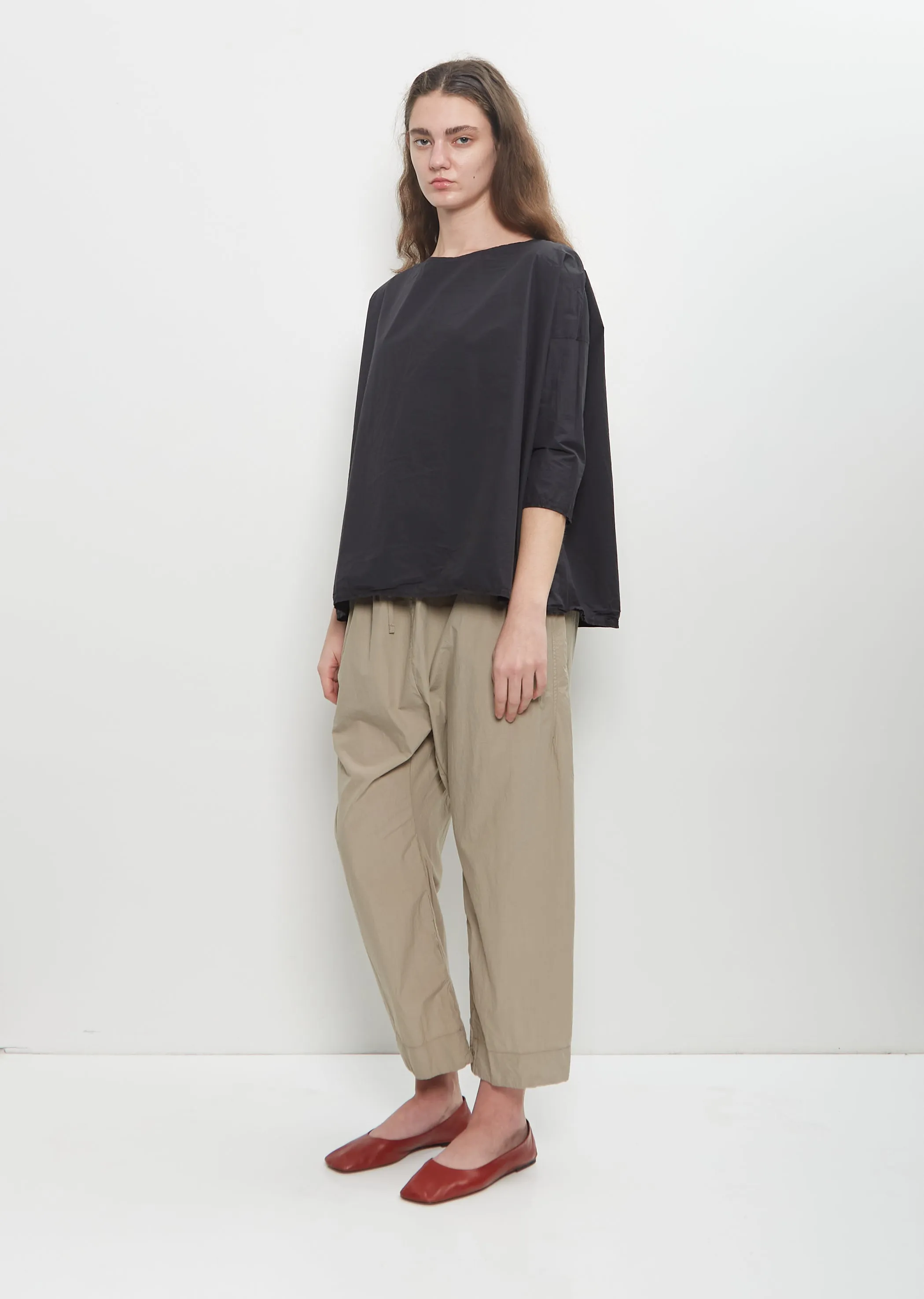Tissue Cotton Short Tunic Top — Black sold by La Garconne product image thumbnail 4