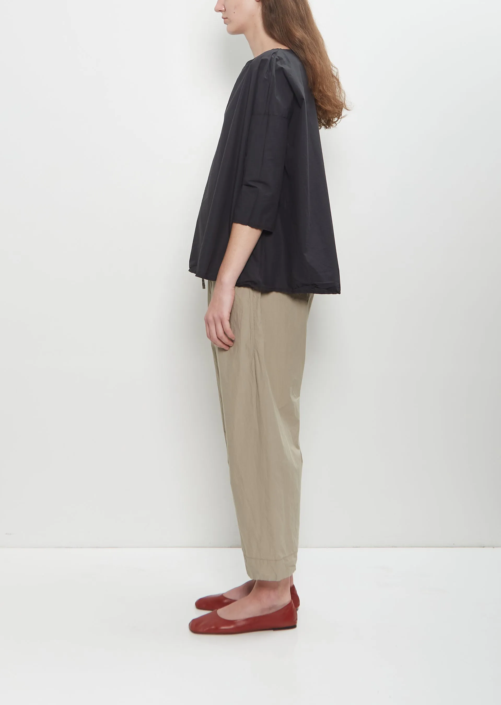 Tissue Cotton Short Tunic Top — Black sold by La Garconne product image thumbnail 2
