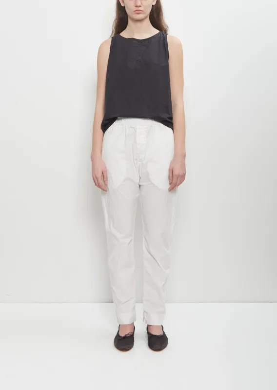 Stretch Cotton Slim Trousers — Milk sold by La Garconne