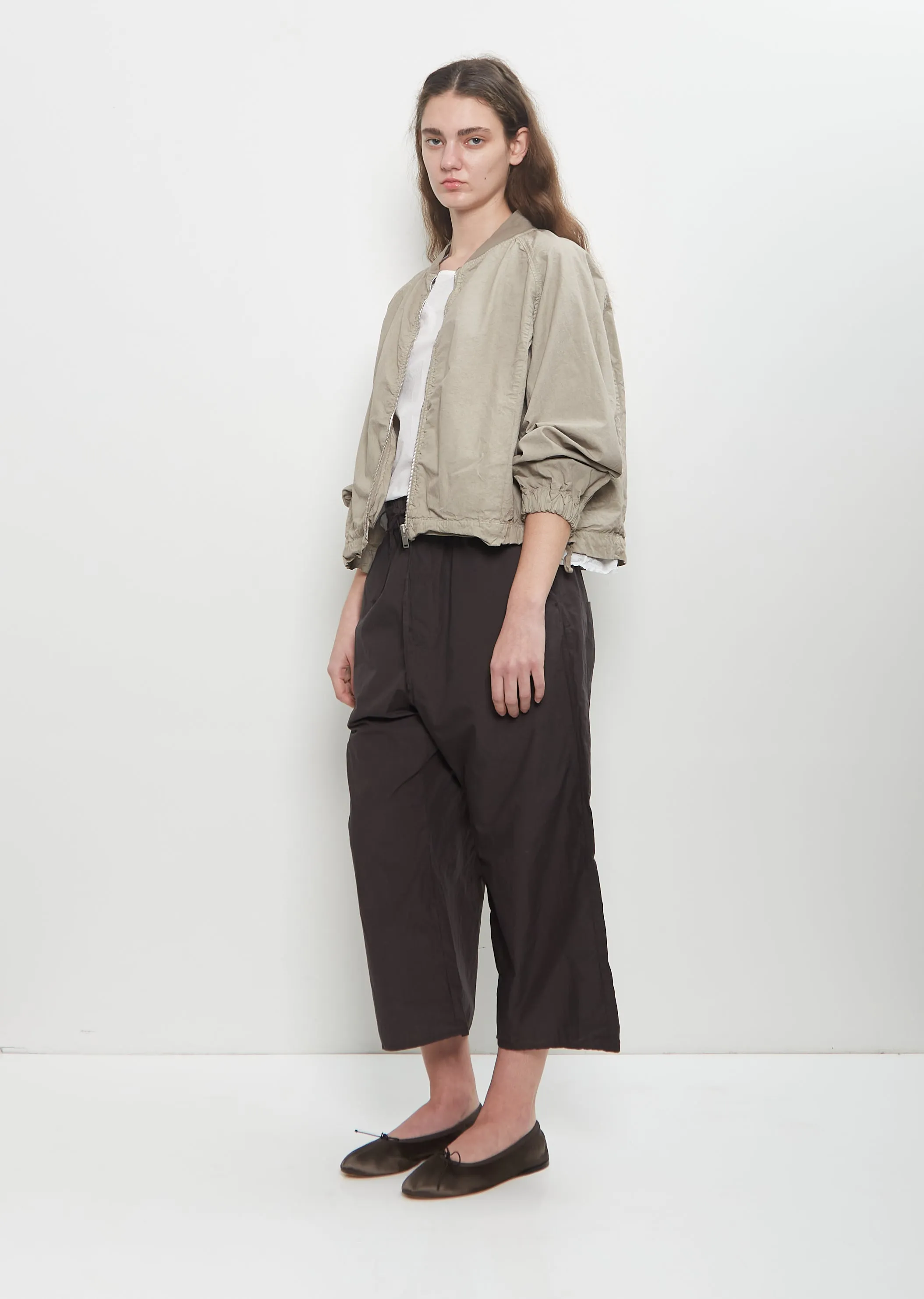 Cotton Canvas Bomber Jacket — Stone sold by La Garconne product image thumbnail 4