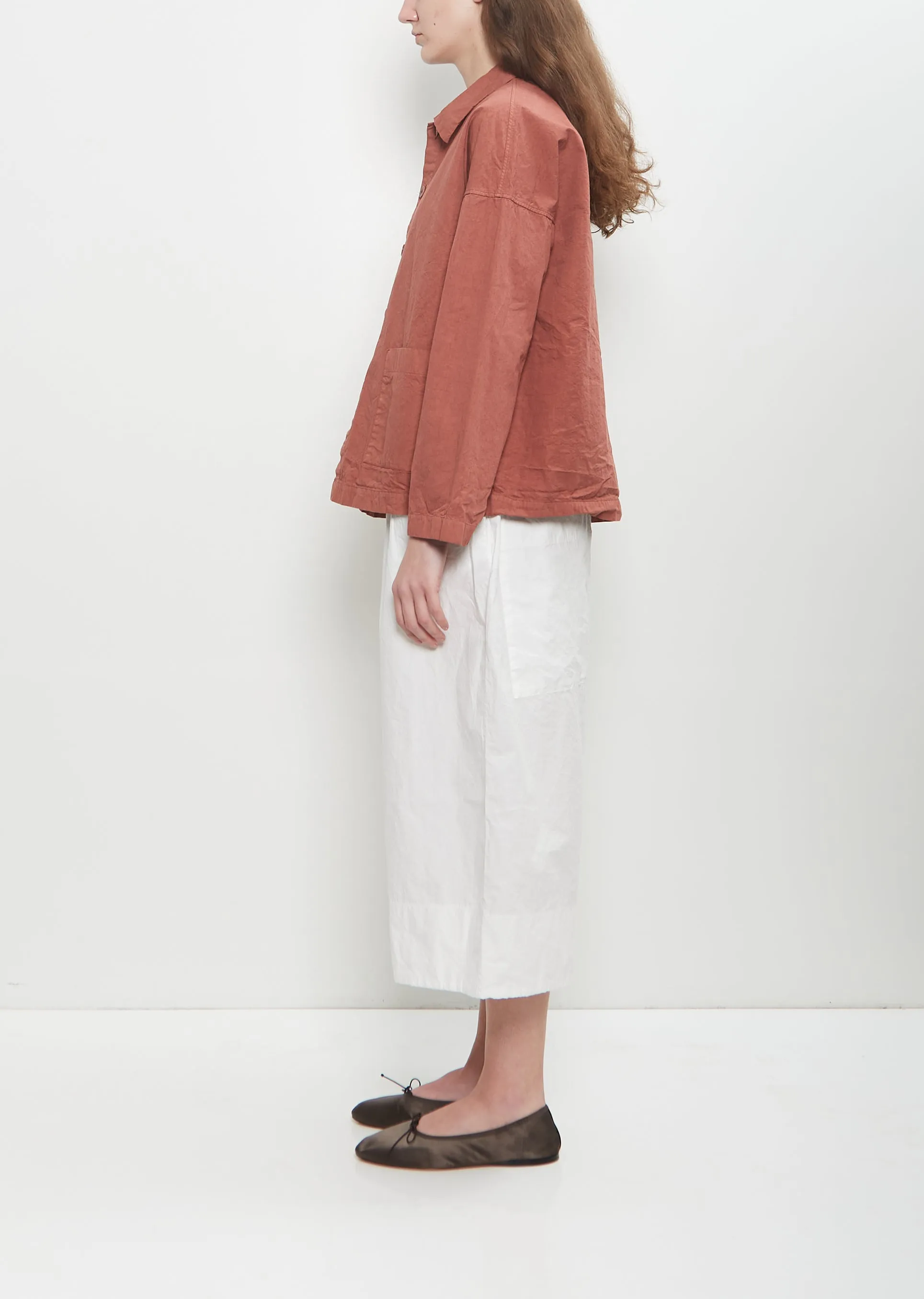 Cotton Canvas Over Shirt Jacket — Coral sold by La Garconne product image thumbnail 2