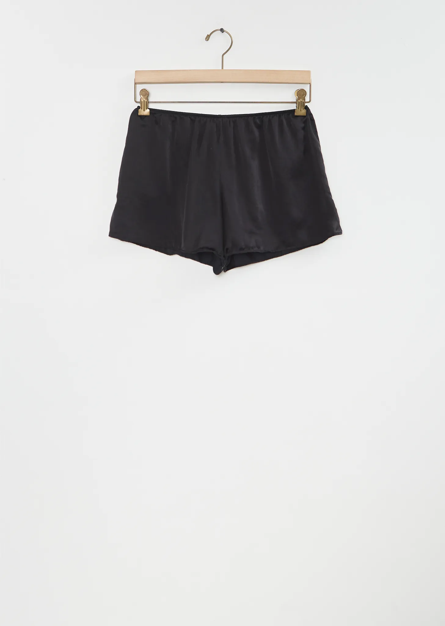Silk Cotton Culotte Short — Black sold by La Garconne