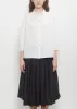 Tissue Cotton Short Collar Shirt — Milk sold by La Garconne