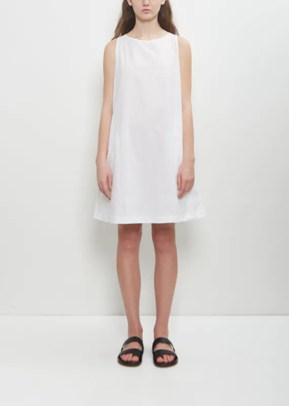 Tissue Cotton Sleeveless Tunic Dress — Milk sold by La Garconne