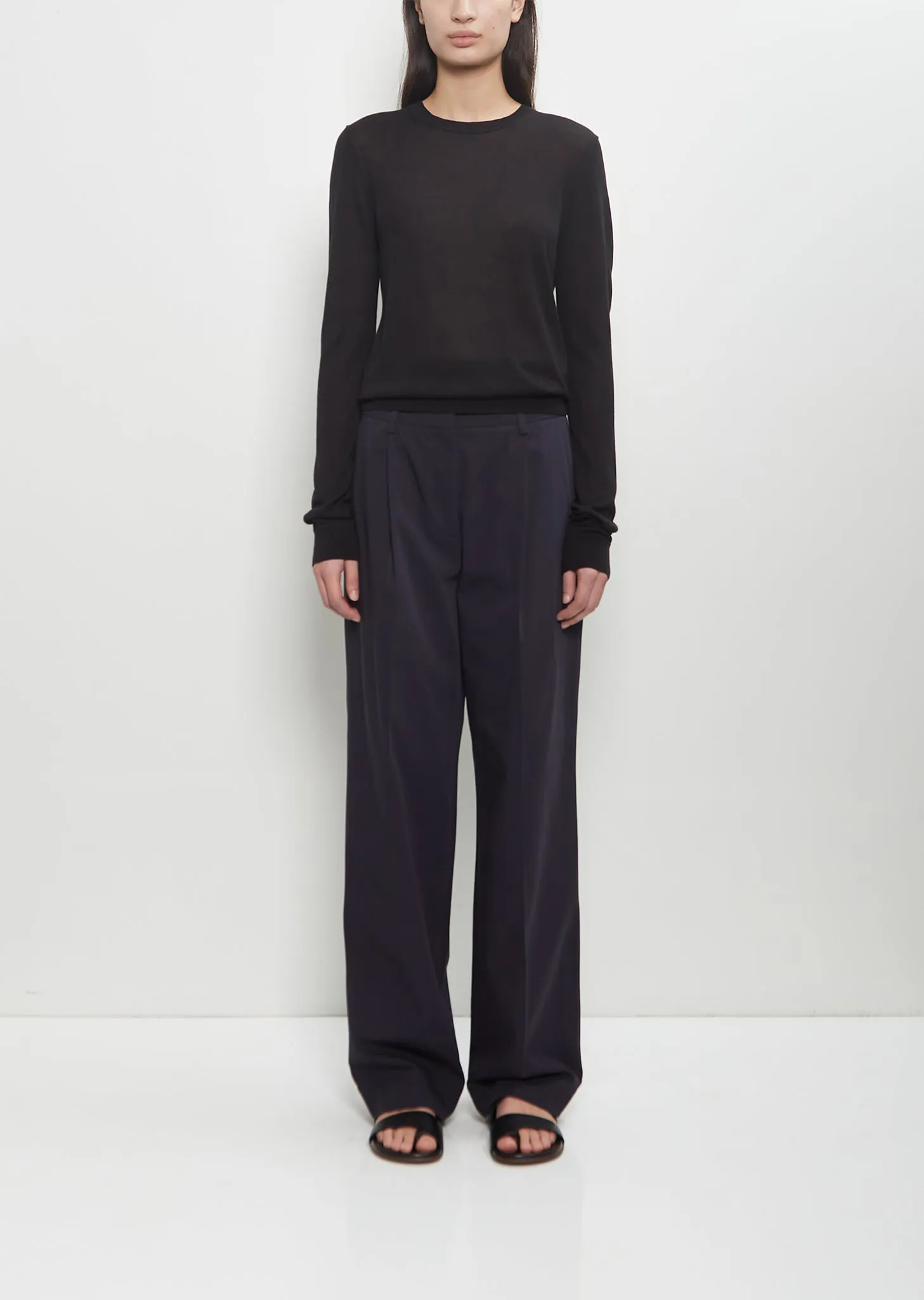 Cotton Slanted Pocket Trousers sold by La Garconne
