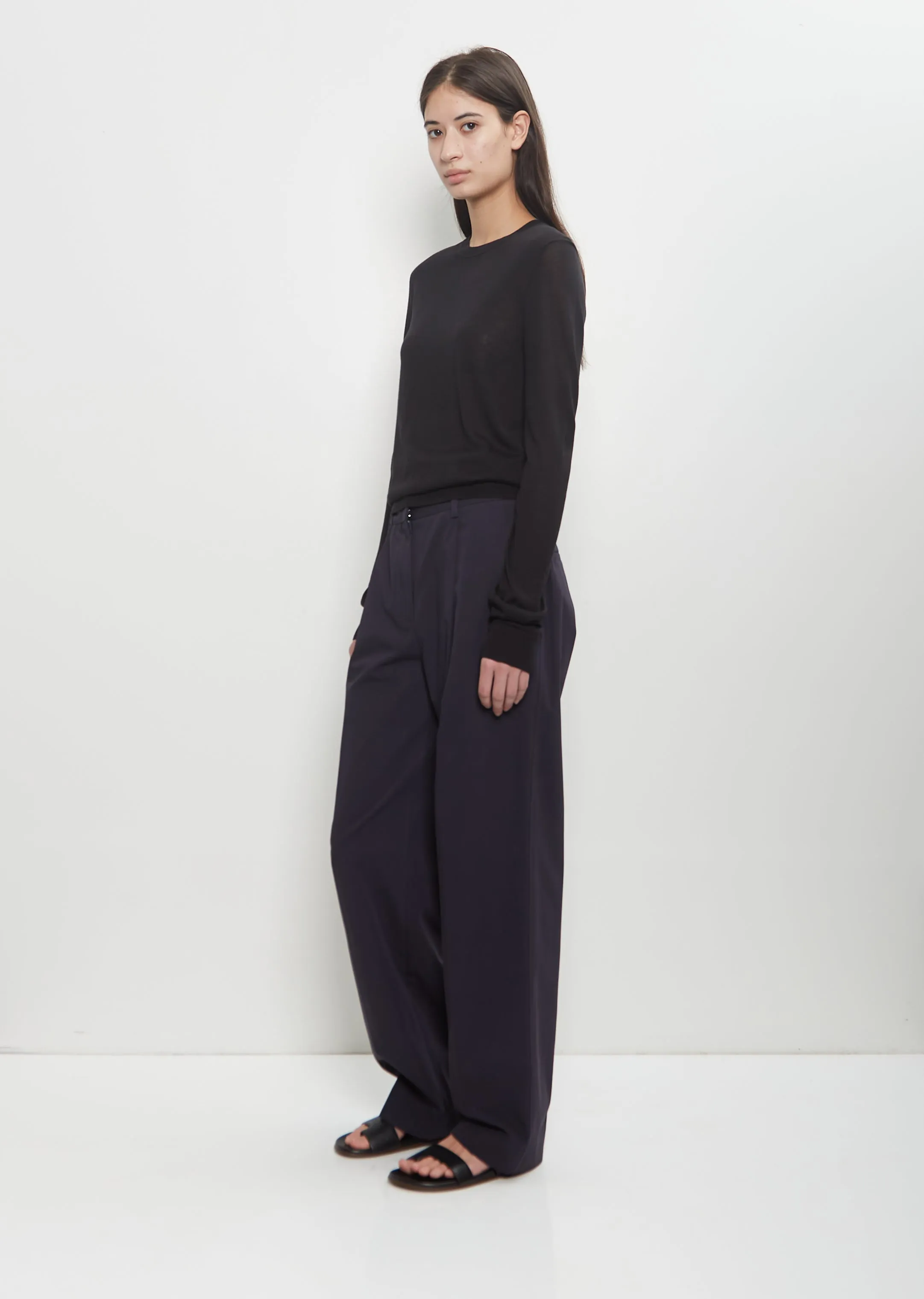 Cotton Slanted Pocket Trousers sold by La Garconne product image thumbnail 4
