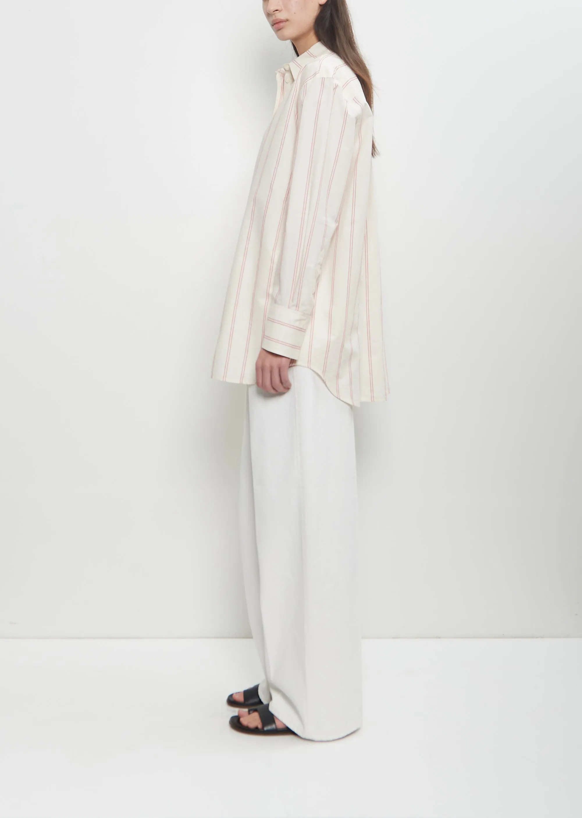 Cotton Silk Relaxed Striped Shirt sold by La Garconne product image thumbnail 2