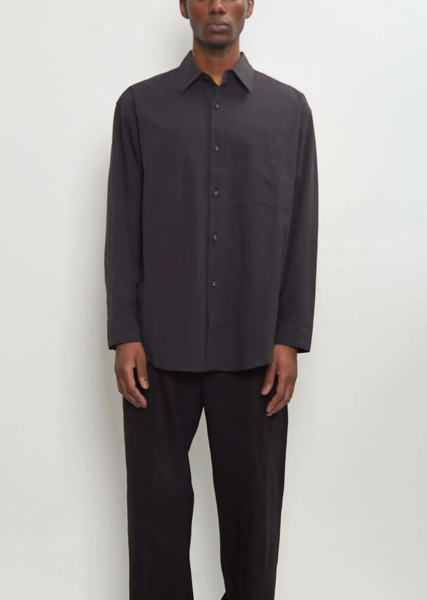 Doris Shirt — Charcoal sold by La Garconne