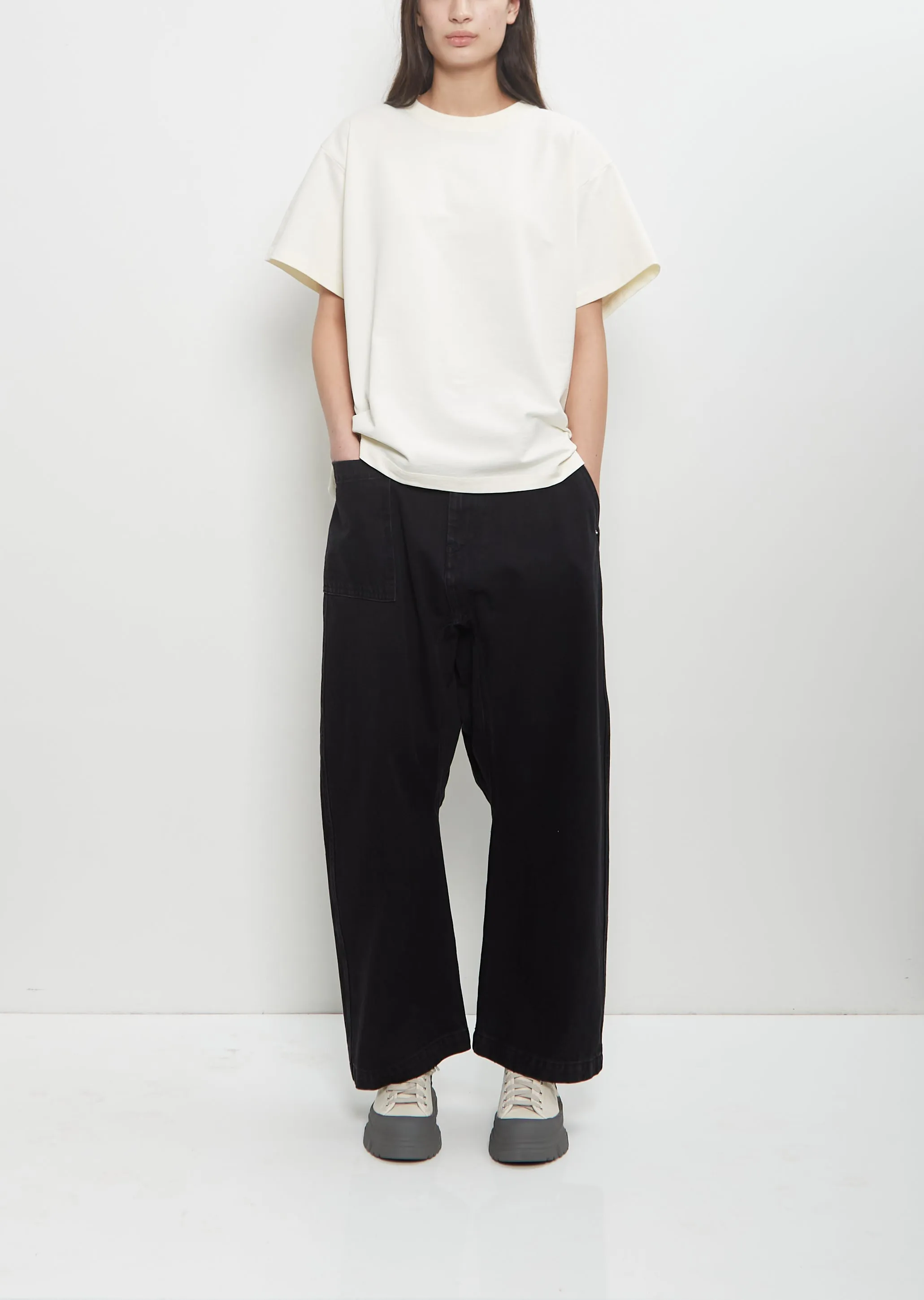 Cotton Fleece Tulsa Oversized T-Shirt — Ivory sold by La Garconne product image thumbnail 4